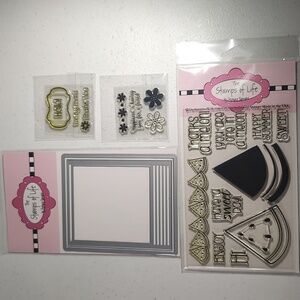 The Stamps Of Life Watermelon 2 Stamp, Instant Camera Photo Die, Flowers & Words